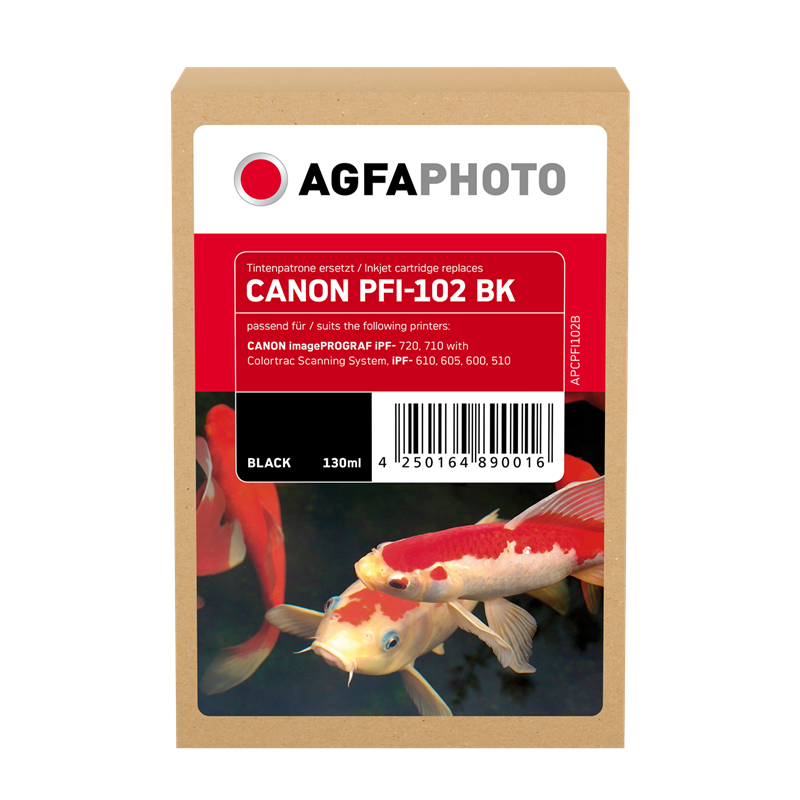 Compatible avec Canon PFI-102bk (0895B001) Agfa Photo APCPFI102B Cartouche d'encre Noir