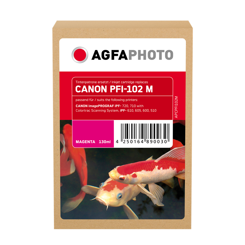 Compatible avec Canon PFI-102m (0897B001) Agfa Photo APCPFI102M Cartouche d'encre Magenta