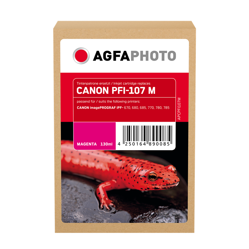 Compatible avec Canon PFI-107m (6707B001) Agfa Photo APCPFI107M Cartouche d'encre Magenta