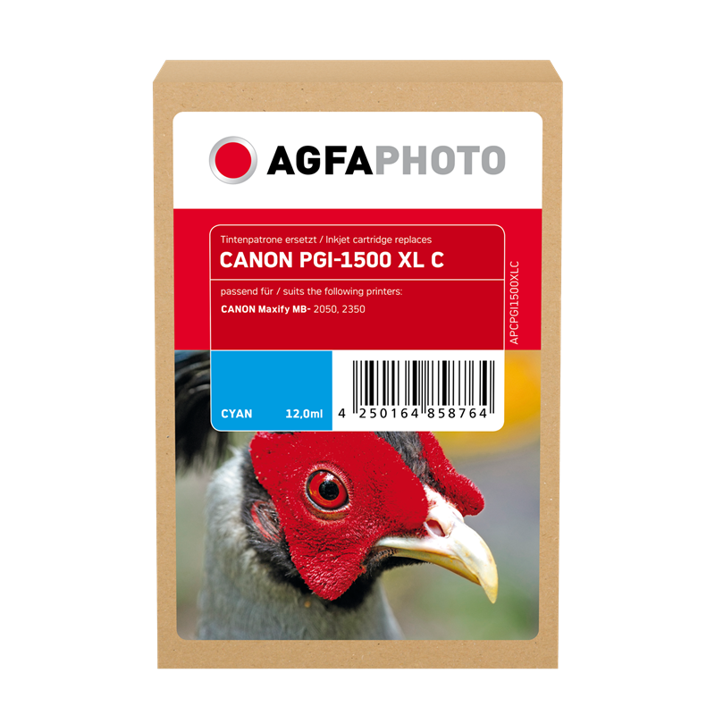 Compatible avec Canon PGI-1500c XL (9193B001) Agfa Photo APCPGI1500XLC Cartouche d'encre Cyan