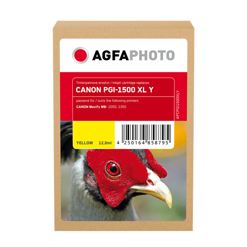 Compatible avec Canon PGI-1500y XL (9195B001) Agfa Photo APCPGI1500XLY Cartouche d'encre Jaune