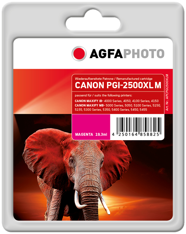 Compatible avec Canon PGI-2500m XL (9266B001) Agfa Photo APCPGI2500XLM Cartouche d'encre Magenta