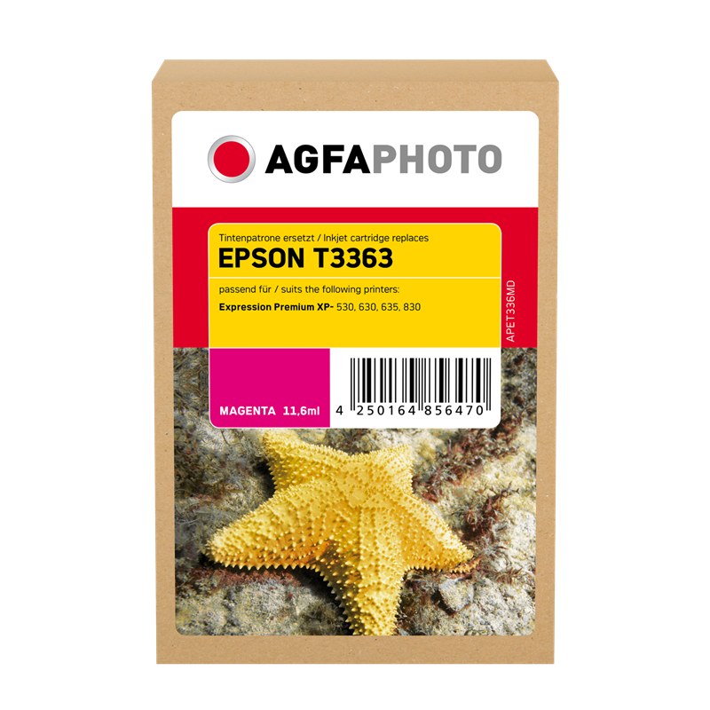 Compatible avec Epson T3363 (C13T33634012) Agfa Photo APET336MD Cartouche d'encre Magenta