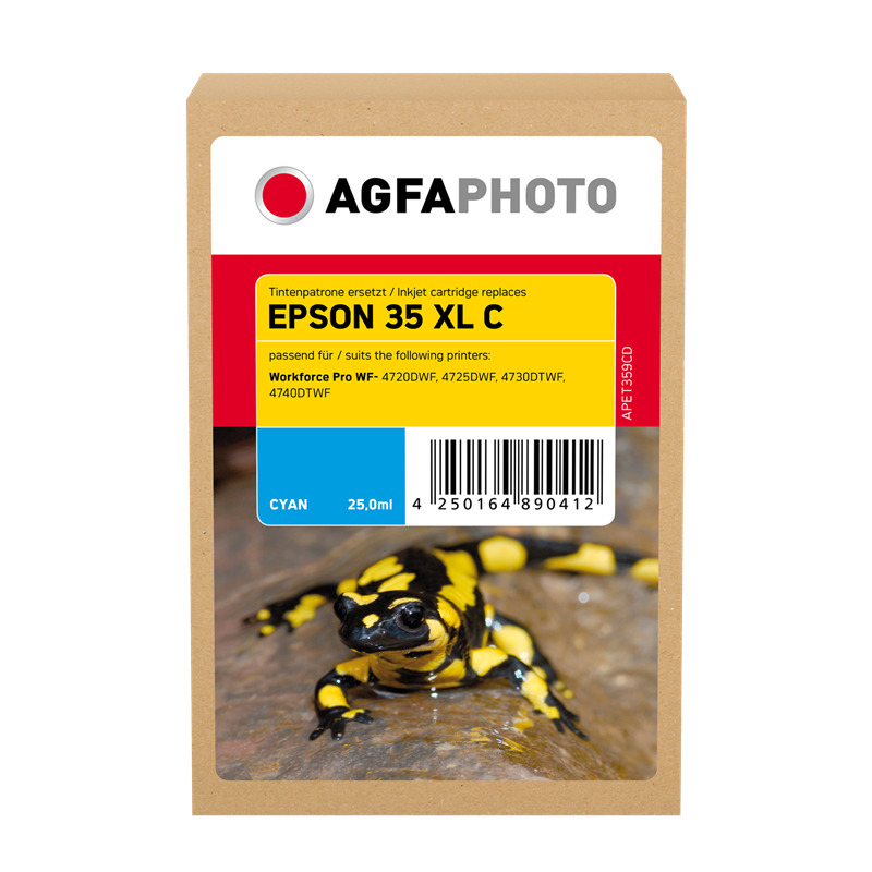 Compatible avec Epson T3592 35XL (C13T35924010) Agfa Photo APET359CD Cartouche d'encre Cyan