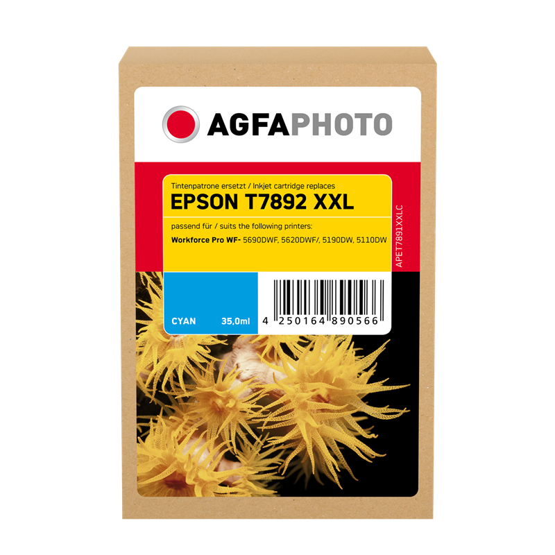 Compatible avec Epson T7891 (C13T789240) Agfa Photo APET7891XXLC Cartouche d'encre Cyan