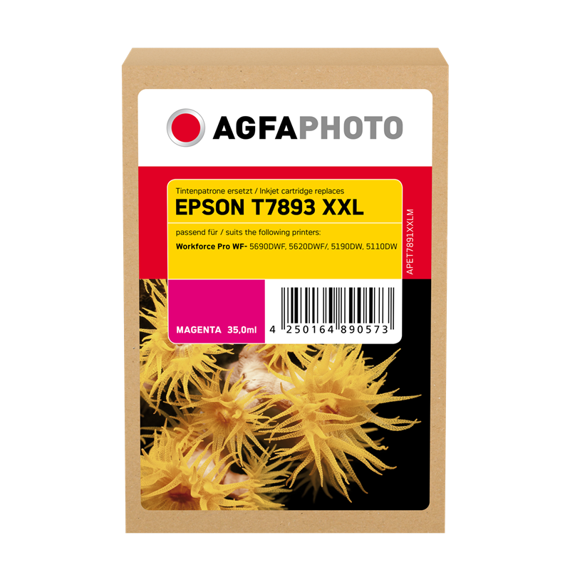 Compatible avec Epson T7893 (C13T789340) Agfa Photo APET7891XXLM Cartouche d'encre Magenta