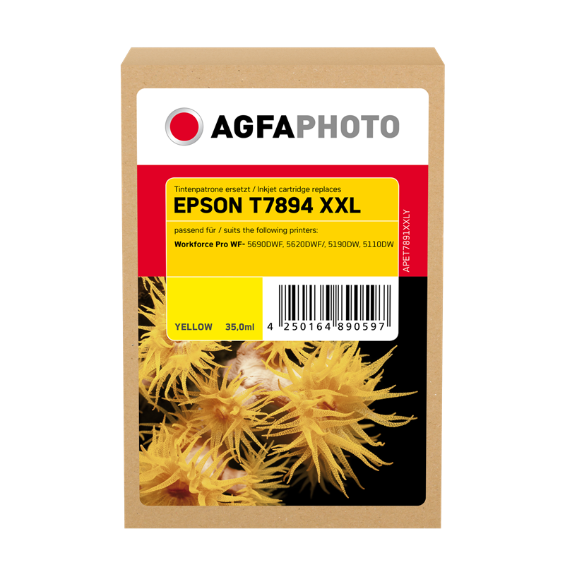 Compatible avec Epson T7894 (C13T789440) Agfa Photo APET7891XXLY Cartouche d'encre Jaune