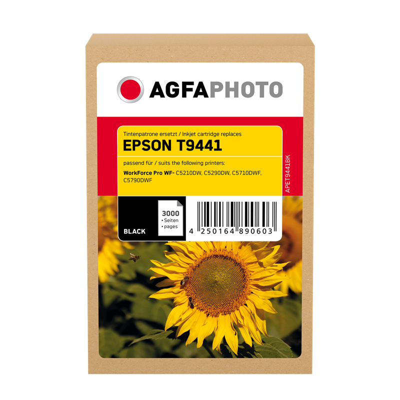 Compatible avec Epson T9441 (C13T944140) Agfa Photo APET9441BK Cartouche d'encre Noir