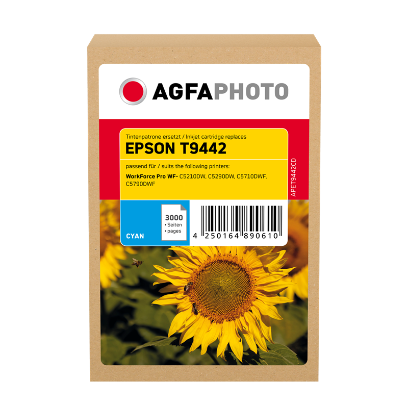 Compatible avec Epson T9442 (C13T944240) Agfa Photo APET9442CD Cartouche d'encre Cyan