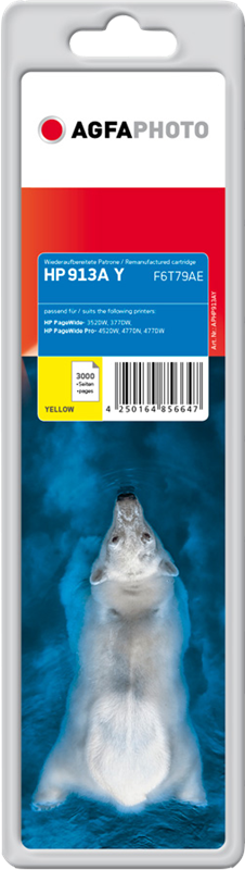 Compatible avec HP 913A (F6T79AE) Agfa Photo APHP913AY Cartouche d'encre Jaune