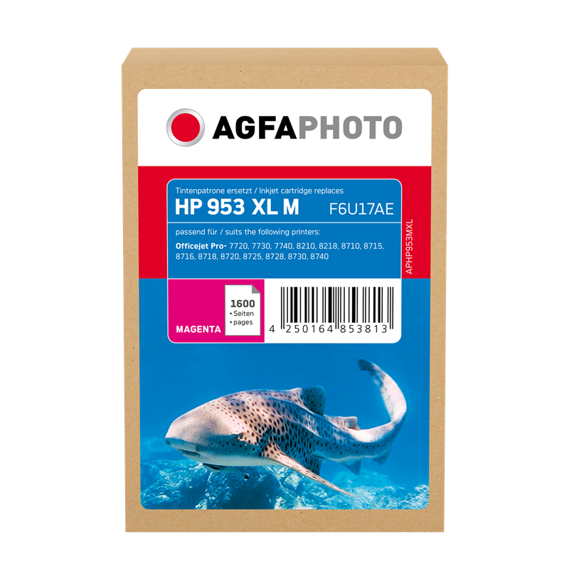 Compatible avec HP 953 XL (F6U17AE) Agfa Photo APHP953MXL Cartouche d'encre Magenta