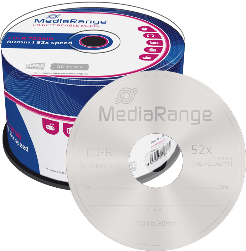 MediaRange CD-R 700MB80min cakebox de 50 pcs