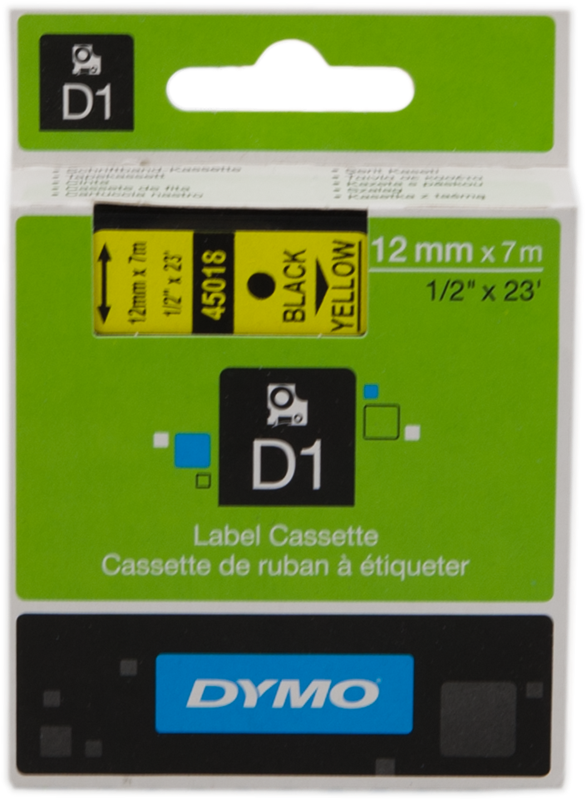 DYMO S0720580 (45018) Ruban Noir sur jaune