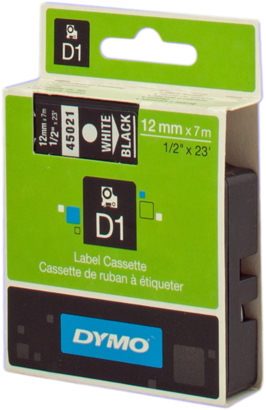 DYMO S0720610 (45021) Ruban Blanc sur noir