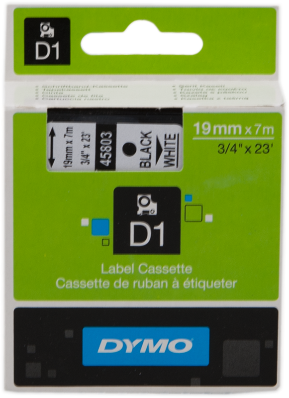 DYMO S0720830 (45803) Ruban Noir sur blanc