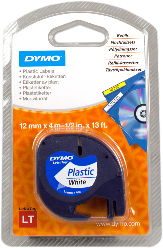 DYMO S0721660 (91221) Ruban Noir sur blanc