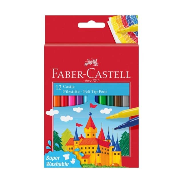 FABER-CASTELL Stylo feutre CASTLE, 12 pièces