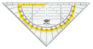 WEDO Equerre géométrique Standard hypoténuse 16