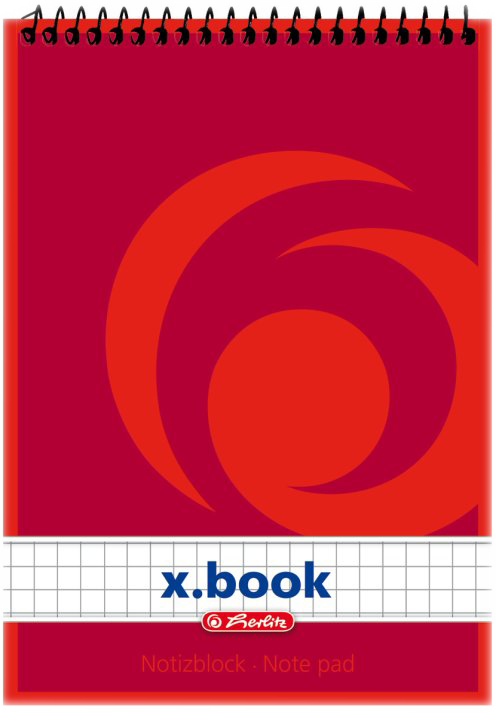 Herlitz Bloc-notes à spirale x.book, A6, 100 pages