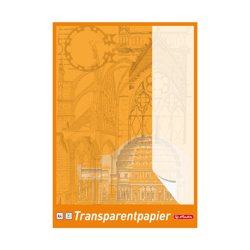 Herlitz Bloc de papier transparent A4, 65 g/m2