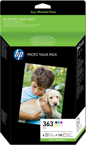 HP Pack 6 cartouches 363 + Papier Photo 10x15