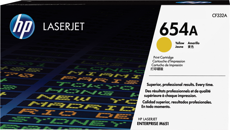 HP Toner 654A (CF332A) jaune