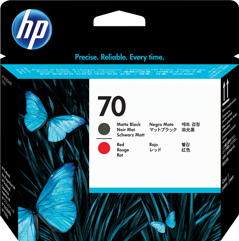 HP Tête d'impression 70 (C9409A) Rouge / Noir