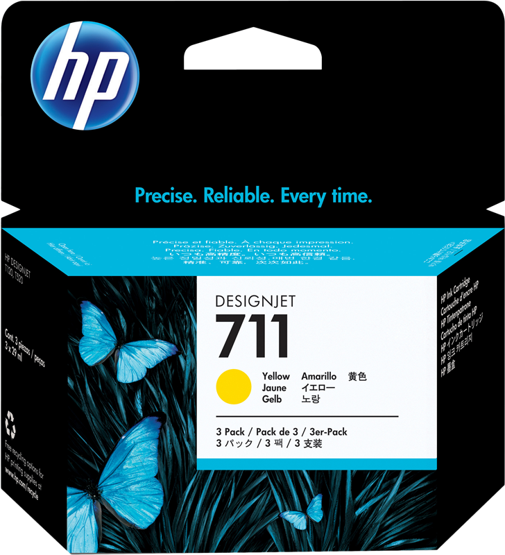 HP Multipack 711 (CZ136A) jaune