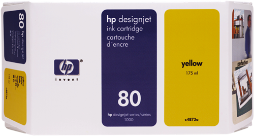 HP cartouche encre 80 jaune