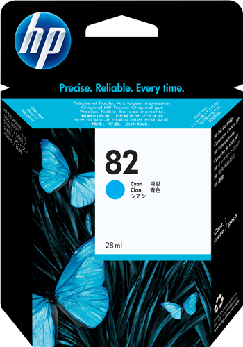 HP cartouche encre 82 cyan (28ml)