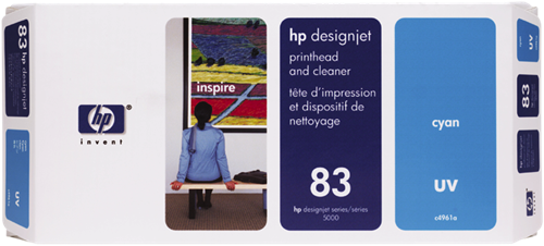HP Tête d'impression 83 (C4961A)cyan