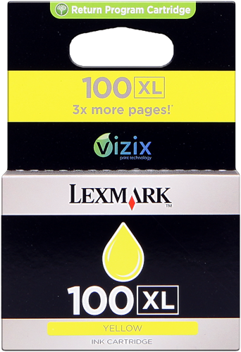 Lexmark cartouche encre 100XL Jaune