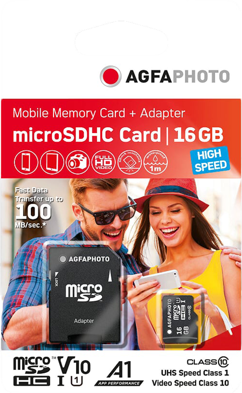 Agfa Photo Mobile carte mémoire MicroSDHC 16 GB UHS-I U1