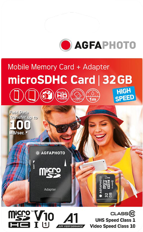 Agfa Photo Mobile carte mémoire MicroSDHC 32 GB UHS-I U1