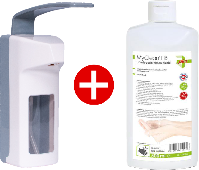 MyClean HB distributeur mural + 500 ml désinfectant