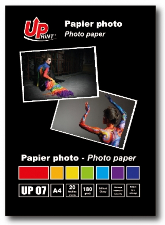 Papier photo PREMIUM UPRINT BRILLANT - A4 - 180 grs - 20 feuilles