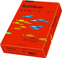 Papyrus Ramette de 500 feuilles de papier multifonction Rainbow A4 80 g/mÂ² (Rouge)