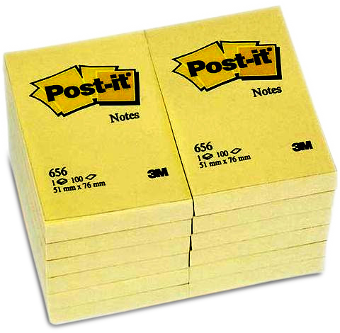 Post-It Notes autocollantes (51x76mm)