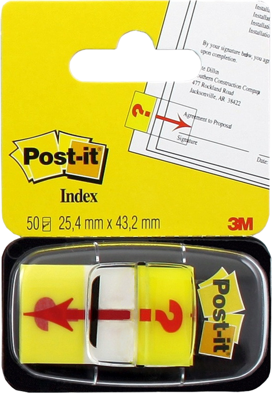 Post-itÂ® Marque-pages taille moyenne 25,4 x 43,2 mm jaune