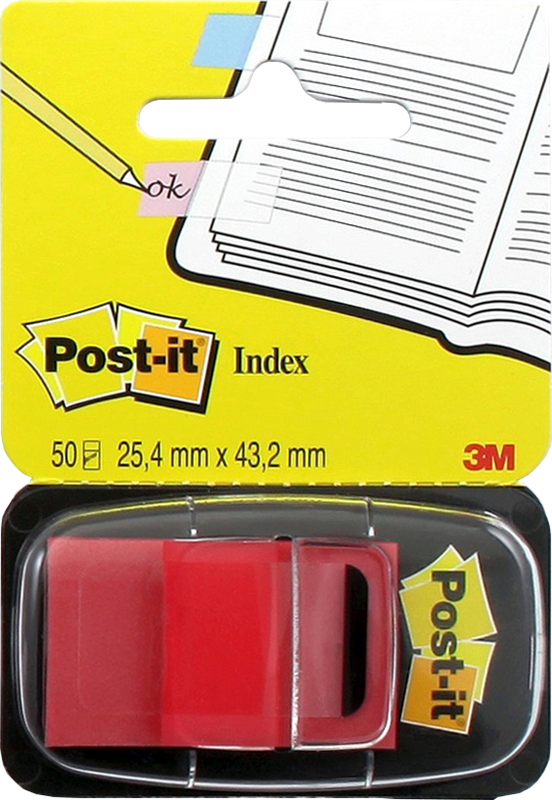 Post-itÂ® Marque-pages taille moyenne 25,4 x 43,2 mm rouge