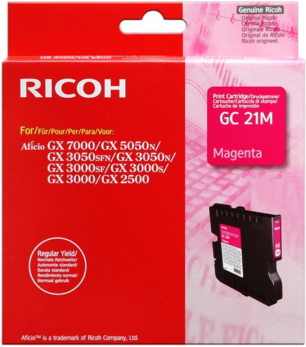 Ricoh cartouche encre GEL magenta GC-21M