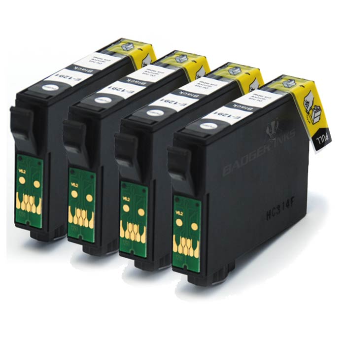 Cartouche compatible EPSON T1291 XL noir (x4)
