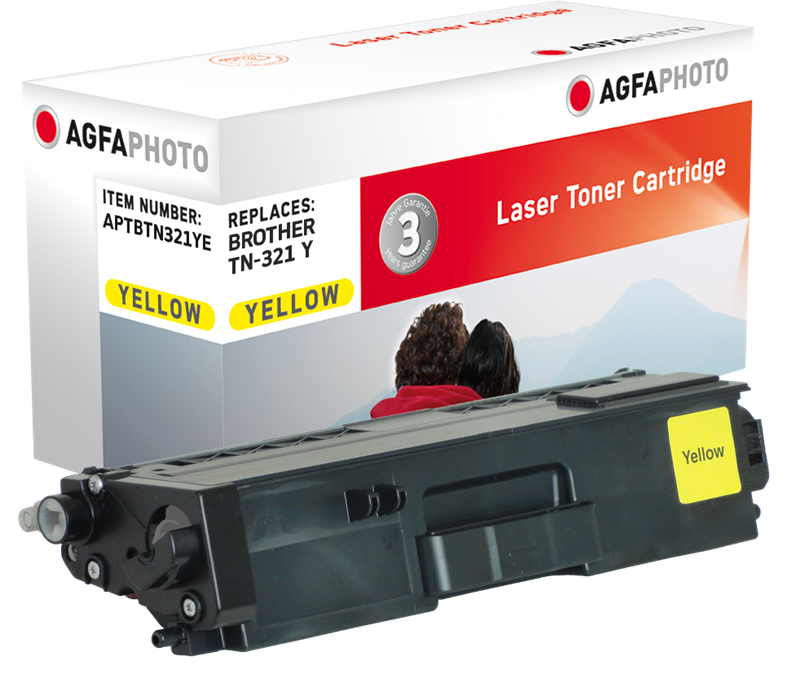 Compatible avec Brother TN-321Y Agfa Photo APTBTN321YE Toner Jaune