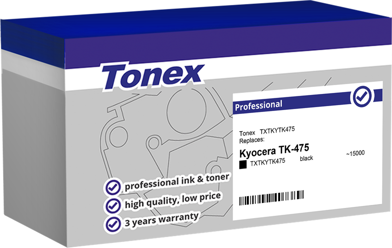 Compatible avec Kyocera TK-475 Tonex (TXTKYTK475) Toner Noir