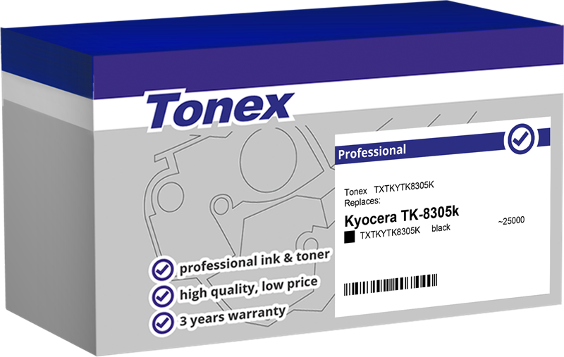 Compatible avec Kyocera TK-8305K Tonex (TXTKYTK8305K) Toner noir