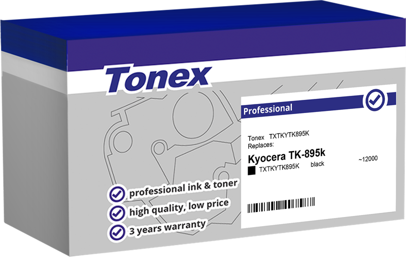 Compatible avec Kyocera TK-895K Tonex (TXTKYTK895K) Toner noir