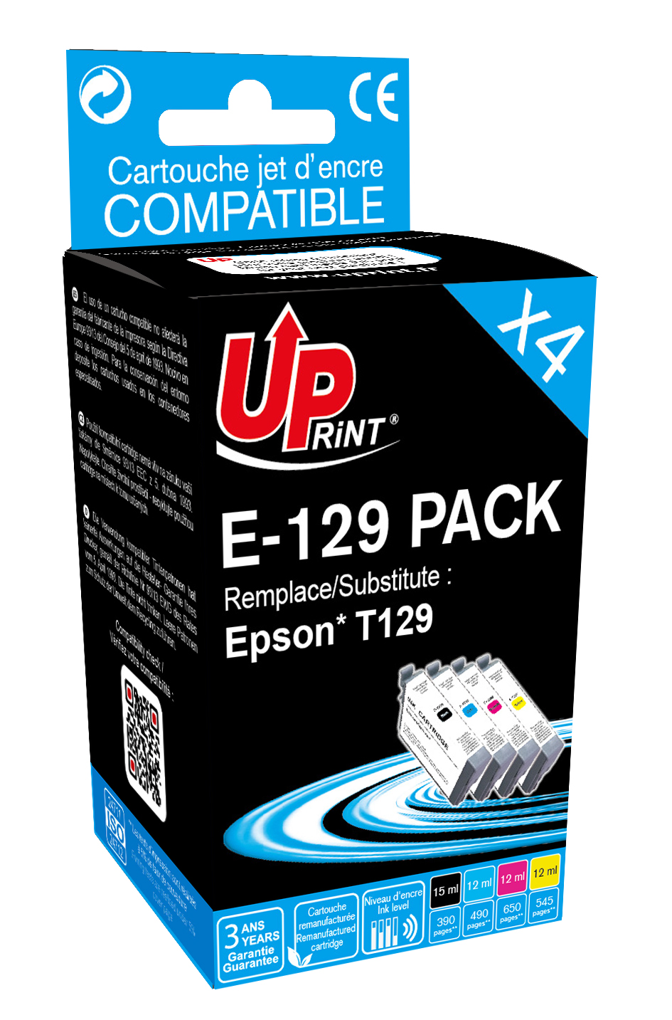 Pack PREMIUM compatible avec EPSON T1295 4 cartouches