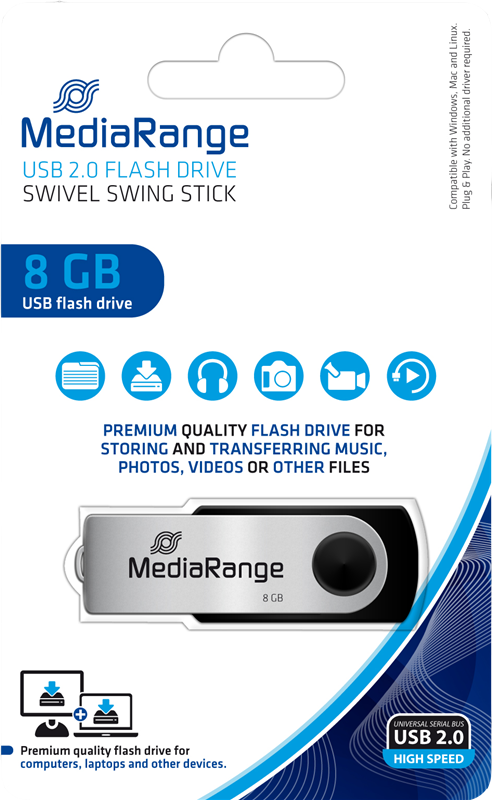 MediaRange USB 2.0 Flash Drive 8 GB