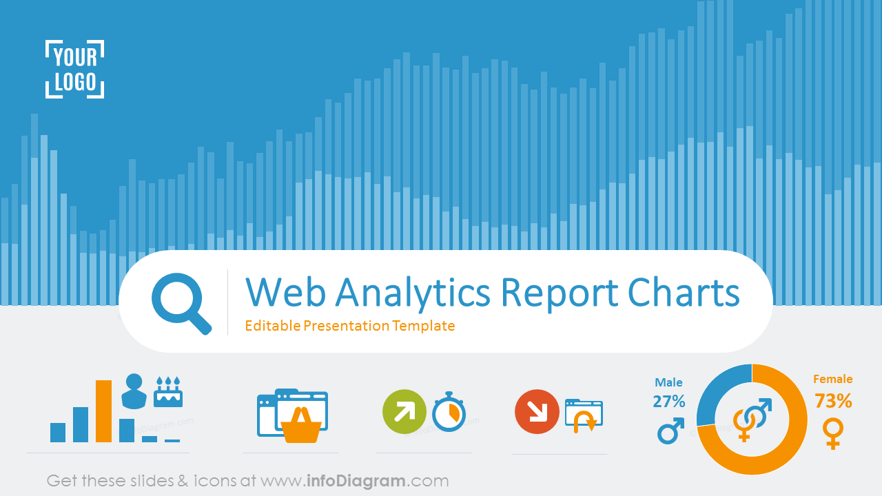 19 Visual Web Analytics Report Templates for PowerPoint with Google