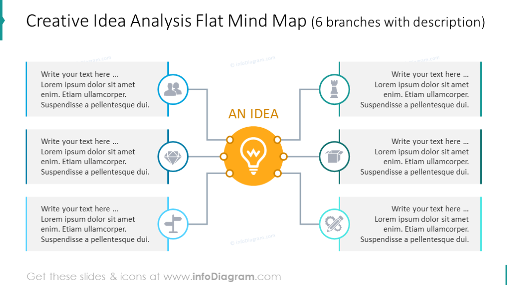 11 Creative Mind Map Diagrams Powerpoint Template Free Hand Outline Concept Presentation